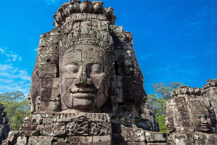 One corner of Bayon Temple